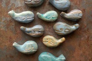 Ocean Dreamer / Ceramic Whale Bead (single bead pre-order)
