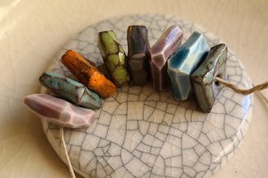 Flat Square Gem Beads (made to order)