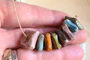 Flat Square Gem Beads (made to order)