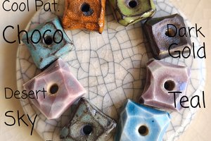 Flat Square Gem Beads (made to order)