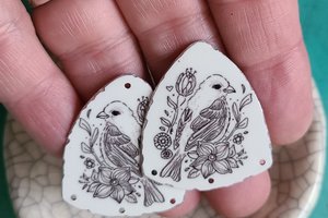 Wild Birds / Art and Metal Charms
