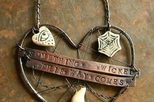 Something Wicked / Ceramic & Copper Ornament