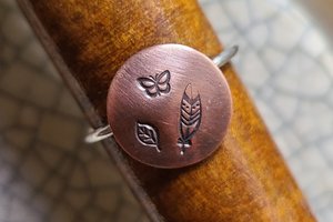 Nature Dream / Copper and Sterling Silver Ring Size 8.75