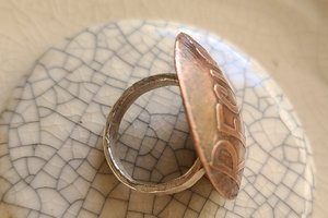 Resist / Copper and Sterling Ring Size 9.5