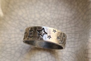 VOTE / Stamped Sterling Silver Ring