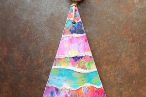 Art Tree / Wood, Ceramic and Paper Tree Ornament