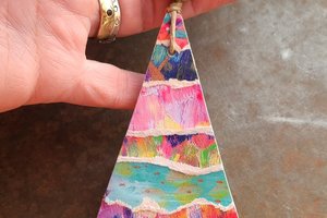 Art Tree / Wood, Ceramic and Paper Tree Ornament