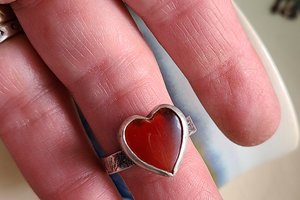 Reserved Teena B / In My Heart / Sterling Silver and Rosarita Ring