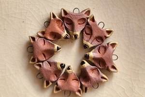 Foxy / Mini Ceramic Charm Made When Ordered