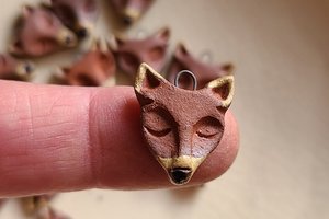 Foxy / Mini Ceramic Charm Made When Ordered