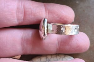 Starry Sky / Adjustable Silver Ring
