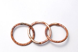 Linked Rings / Handmade Copper Links/ made when ordered