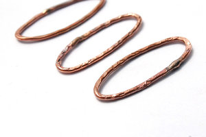 Oval Rings / Handmade Copper Rings / made to order