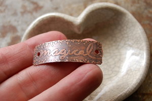 Pre-Order / Etched Copper Curved Bars - Original Drawings on Copper - Made to Order