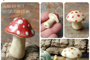 Mushrooms / Ceramic Mushroom Beads (pre-order)