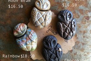 Star Wing Owl / Ceramic Bead Pre-Order