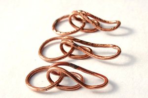Hooked / Handmade Copper Hook and Eye Set / made to order