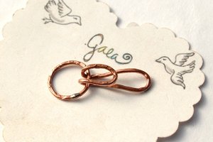 Hooked / Handmade Copper Hook and Eye Set / made to order