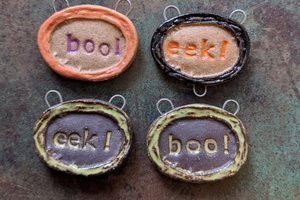 Spooky Words Pendant  / Ceramic Pendants To Be Made