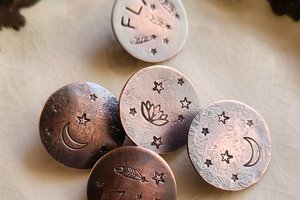 Loop Back Copper Buttons