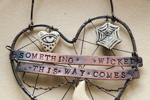 Ornament idea. Wire, beads/charms and words not included.