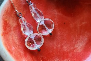 Glamour Puss / Copper and Gemstone Earrings