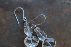 Glamour Puss / Copper and Gemstone Earrings