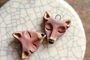 Foxy / Mini Ceramic Charm Made When Ordered