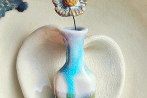 Spring / Ceramic Mini Vase & Flower