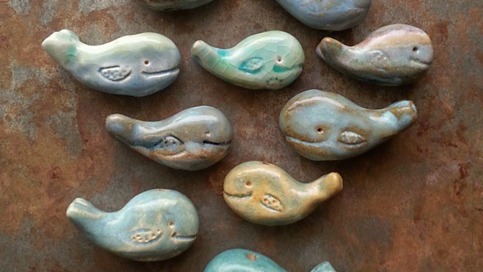Ocean Dreamer / Ceramic Whale Bead (single bead pre-order)