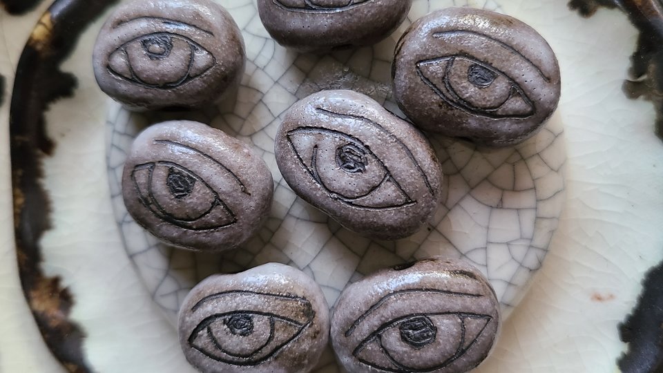 Ghost Eye / Ceramic Bead