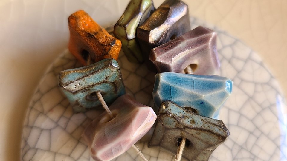 Flat Square Gem Beads (made to order)