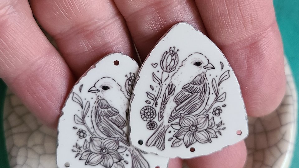Wild Birds / Art and Metal Charms
