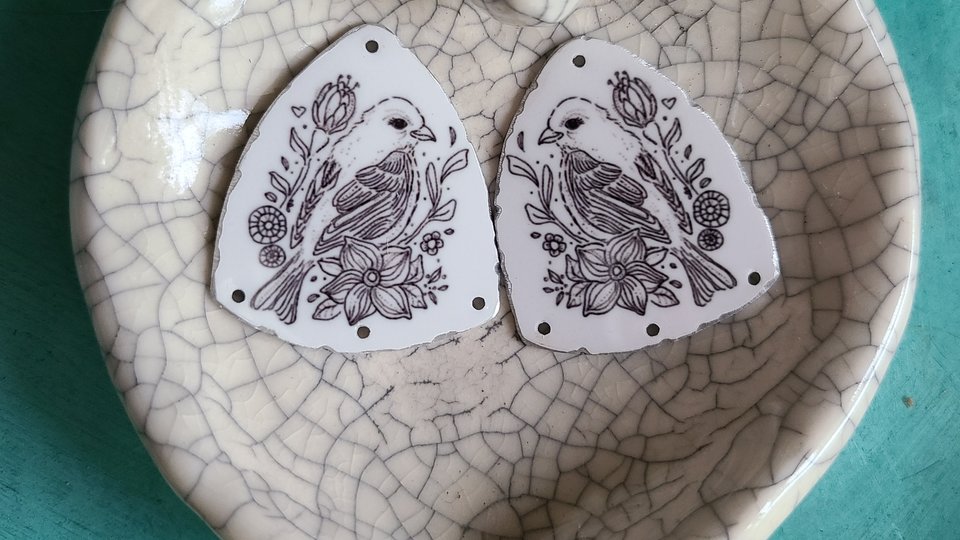 Wild Birds / Art and Metal Charms