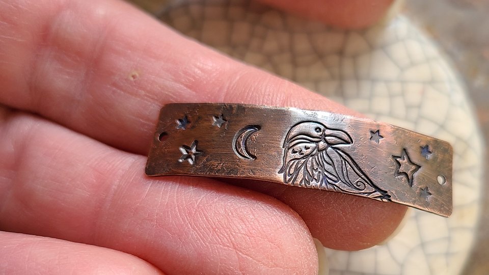 Raven / Copper Bracelet Bar