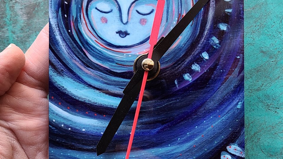 Blue Moon / Art Clock