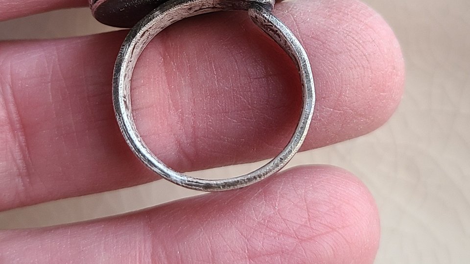Pink Moon / Rose Quartz and Sterling Silver Adjustable Ring