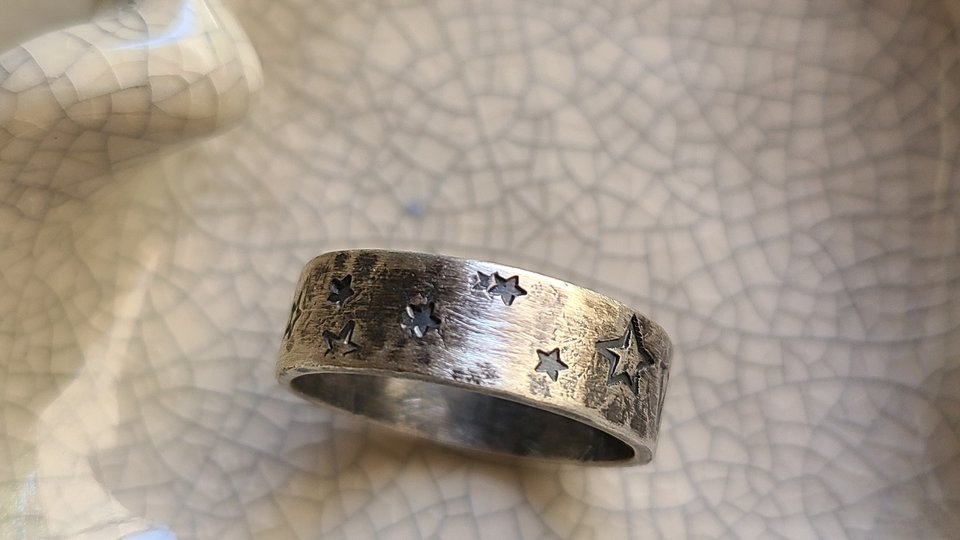 VOTE / Stamped Sterling Silver Ring