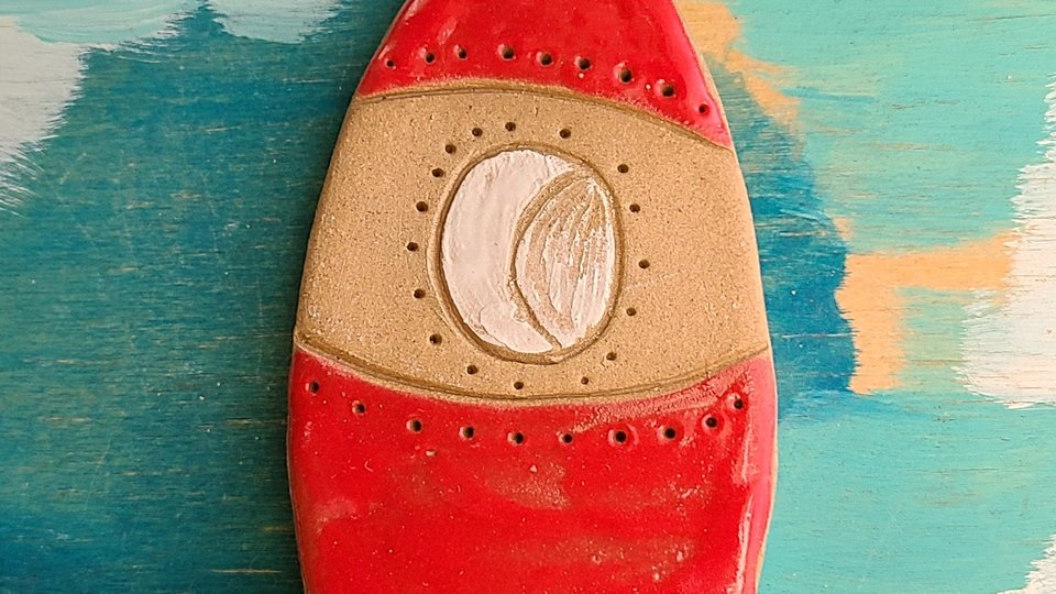 To The Moon / Ceramic Wall Hanging