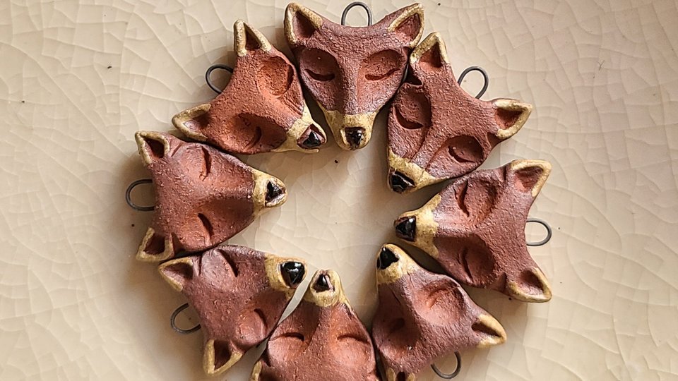 Foxy / Mini Ceramic Charm Made When Ordered
