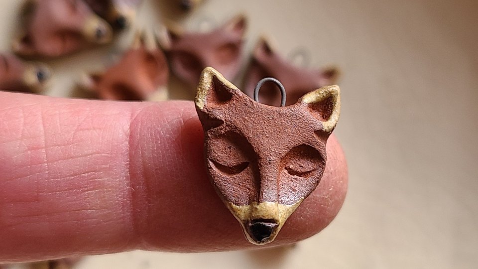 Foxy / Mini Ceramic Charm Made When Ordered