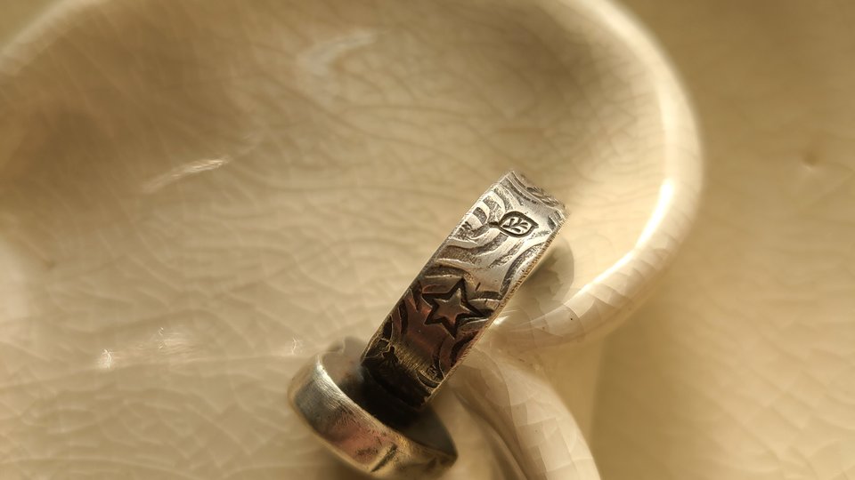 Heart Shaped World/ Sterling Silver and Turquoise Ring