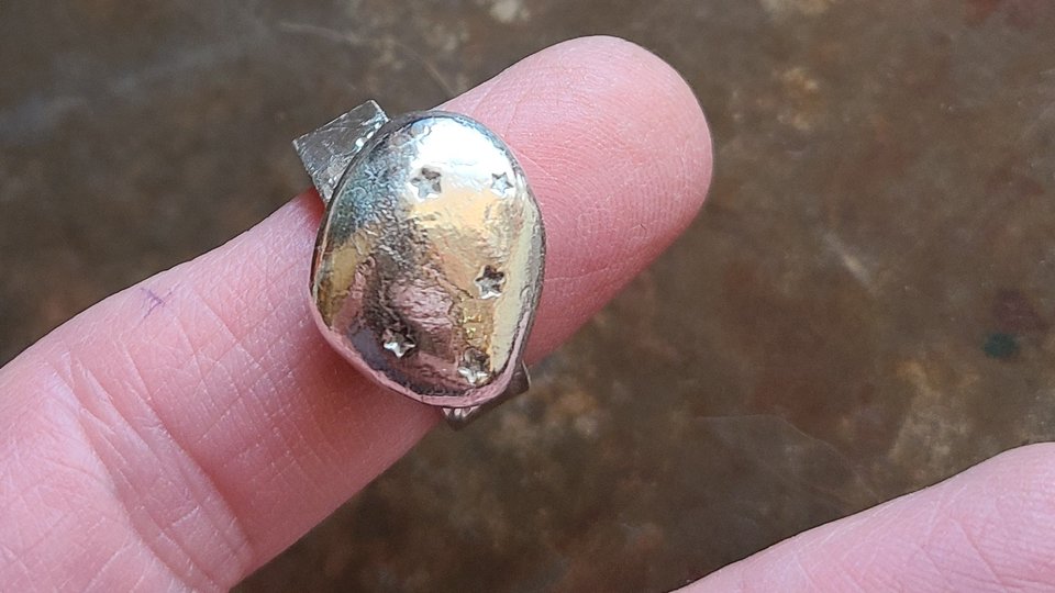 Starry Sky / Adjustable Silver Ring