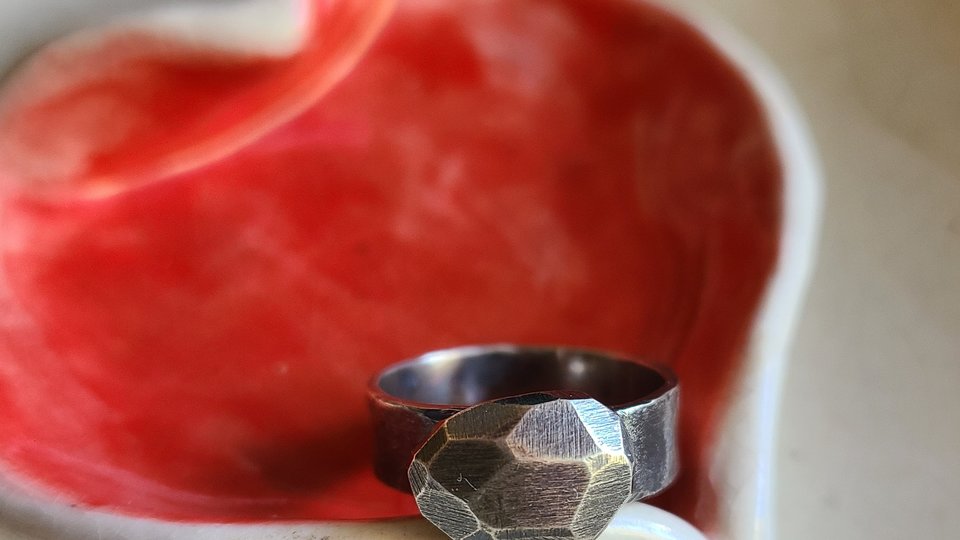 Reserved for Loralee K. / Gem / Adjustable Silver Ring