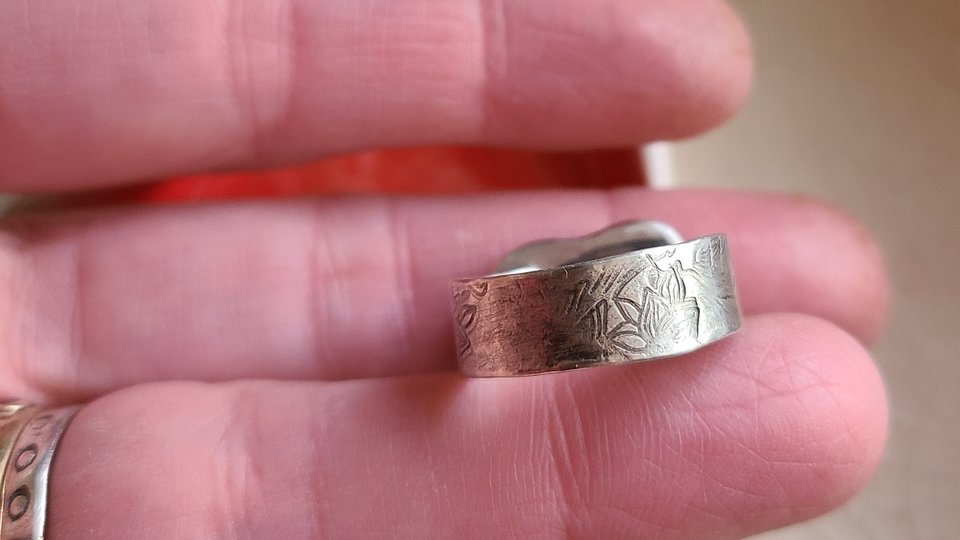 Reserved for Julie V / Love World / Adjustable Turquoise & Silver Ring