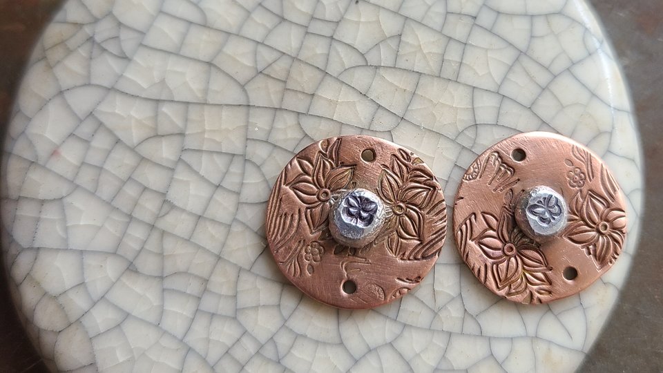 Butterfly / Copper and Sterling Charm/Link Set