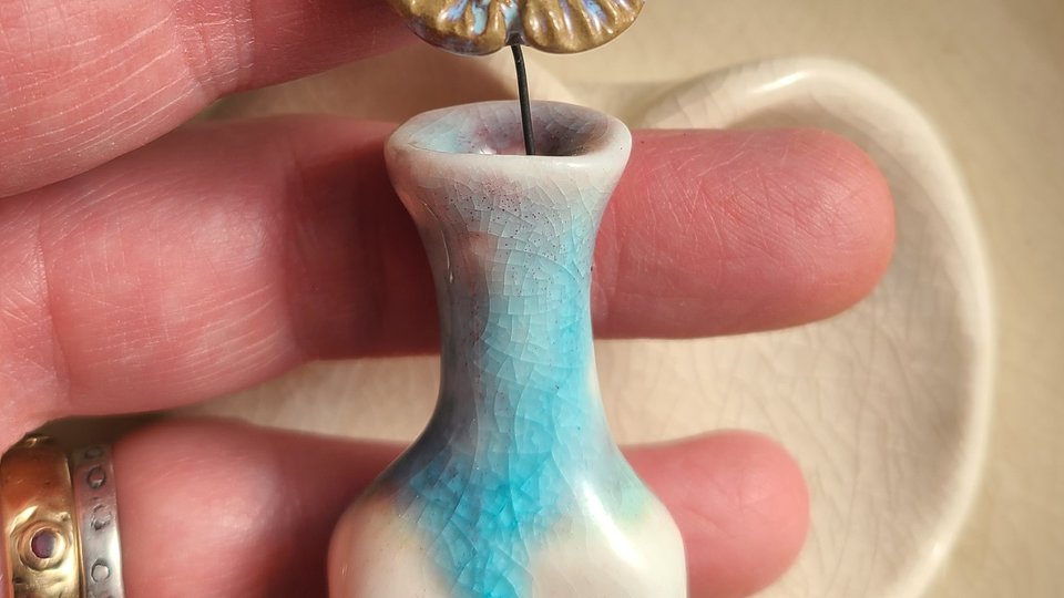 Spring / Ceramic Mini Vase & Flower