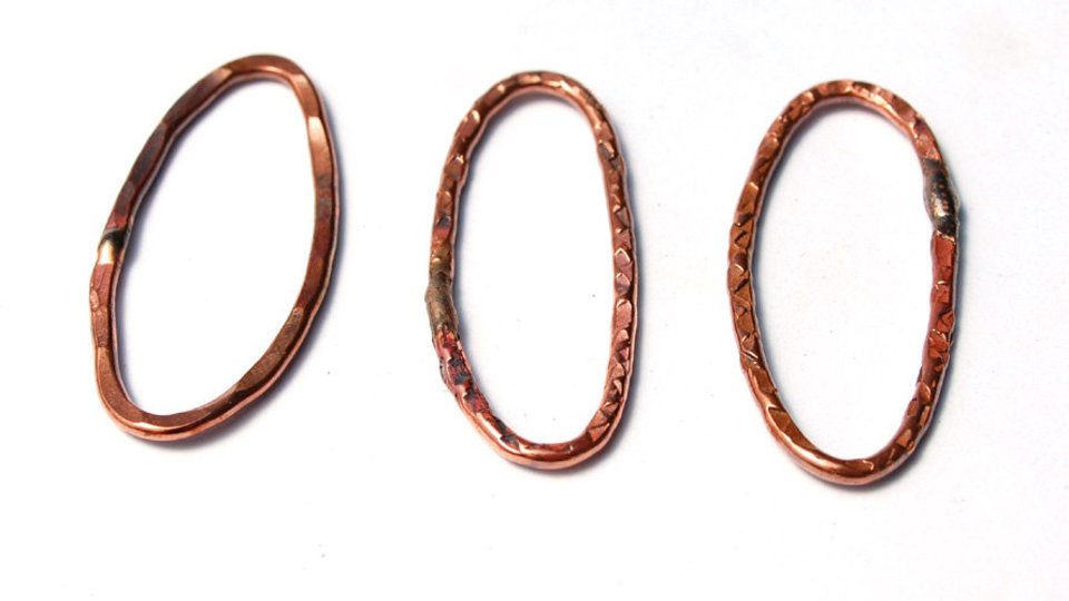 Oval Rings / Handmade Copper Rings / made to order