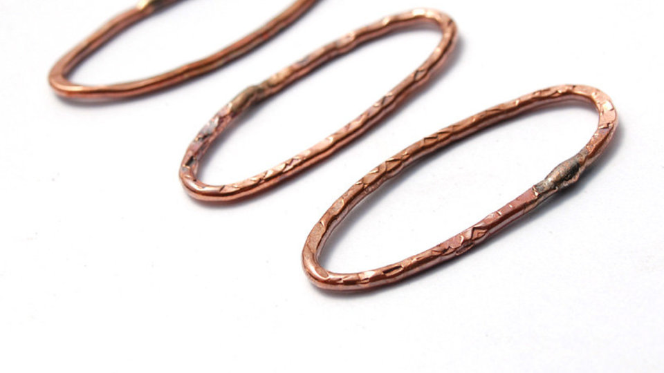 Oval Rings / Handmade Copper Rings / made to order