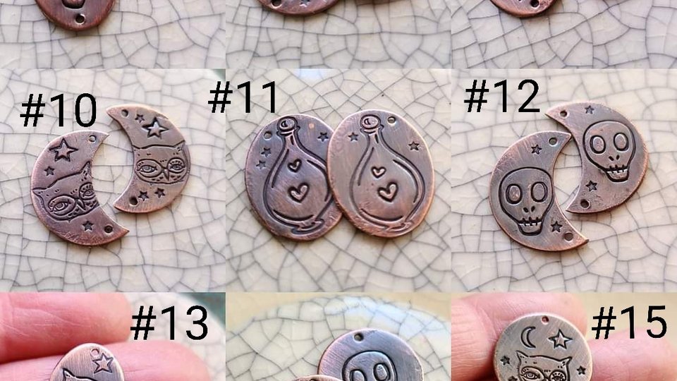 Copper Charms and Links